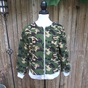 Chaser Faux Fur Camo Jacket